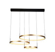 Grace 3 Ring Pendant - Black & Gold Metal