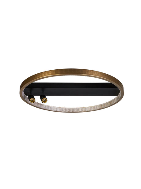 Searchlight Electric Grace Flush - Black & Gold Metal 20228-2GO