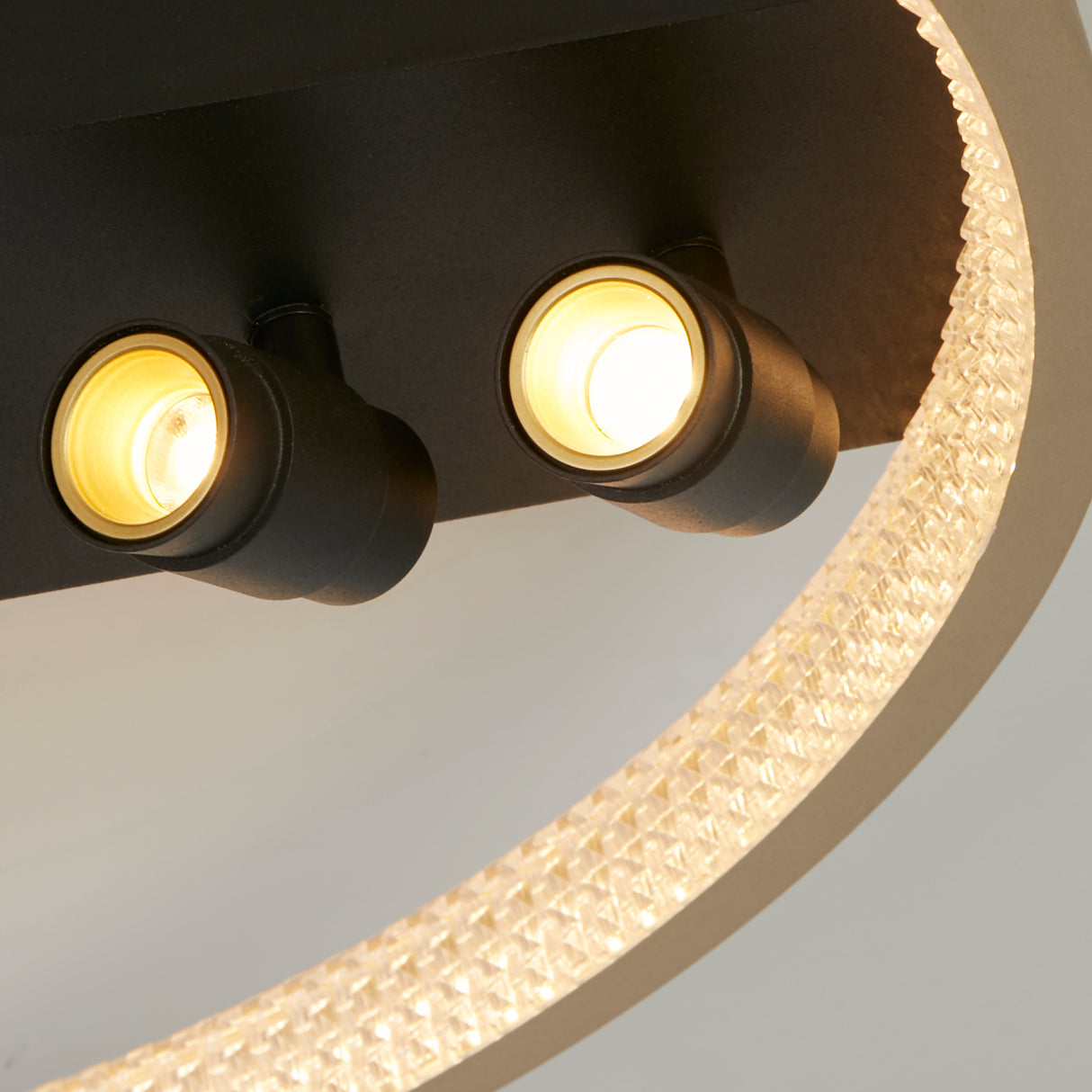 Searchlight Electric Grace Flush - Black & Gold Metal 20228-2GO