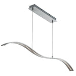 Wing Bar Pendant - Satin Silver Metal