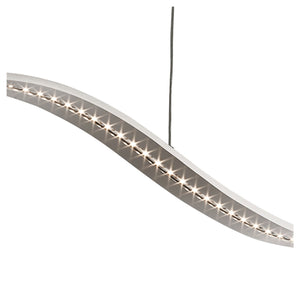 Searchlight Electric Wing Bar Pendant - Satin Silver Metal 2076SS