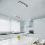 Searchlight Electric Wing Bar Pendant - Satin Silver Metal 2076SS