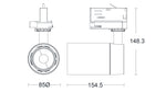 JCC Lighting JC088130 Starspot™ LED 21.5W IP20 4000K 35° Non-dimmable 3-Circuit White