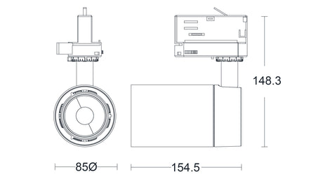 JCC Lighting JC088130 Starspot™ LED 21.5W IP20 4000K 35° Non-dimmable 3-Circuit White