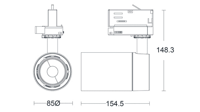 JCC Lighting JC088130 Starspot™ LED 21.5W IP20 4000K 35° Non-dimmable 3-Circuit White