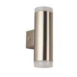 Searchlight Electric Metro Outdoor Wall Light - Satin Silver Metal & Glass 2100SN