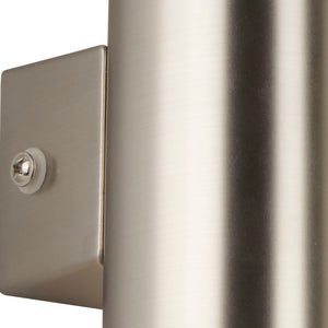 Searchlight Electric Metro Outdoor Wall Light - Satin Silver Metal & Glass 2100SN