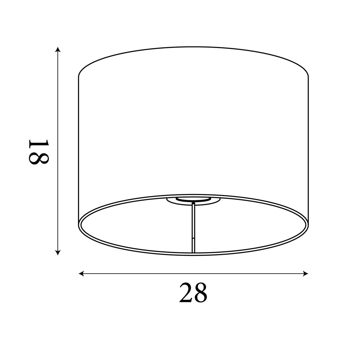 Searchlight Electric Drum Shade - Taupe Velvet with Silver Inner Dia.28cm 21027TA