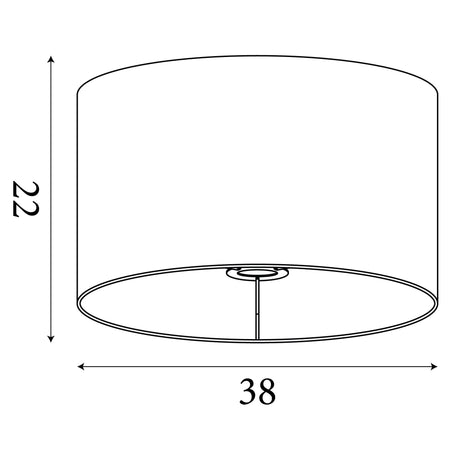 Searchlight Electric Drum Shade - Light Grey Velvet with Silver Inner Dia.38cm 21035GY