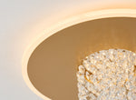 Searchlight Electric Deluge LED Flush, Gold Metal with Crystal Glass 21126-32GO