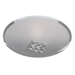 Searchlight Electric Horizon Flush - Sanded Glass & Clear Crystal 2198-32