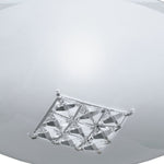 Searchlight Electric Horizon Flush - Sanded Glass & Clear Crystal 2198-32