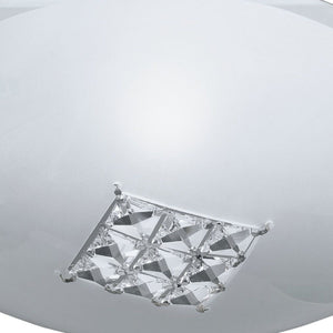 Searchlight Electric Horizon Flush - Sanded Glass & Clear Crystal 2198-32