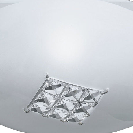 Searchlight Electric Horizon Flush - Sanded Glass & Clear Crystal 2198-32