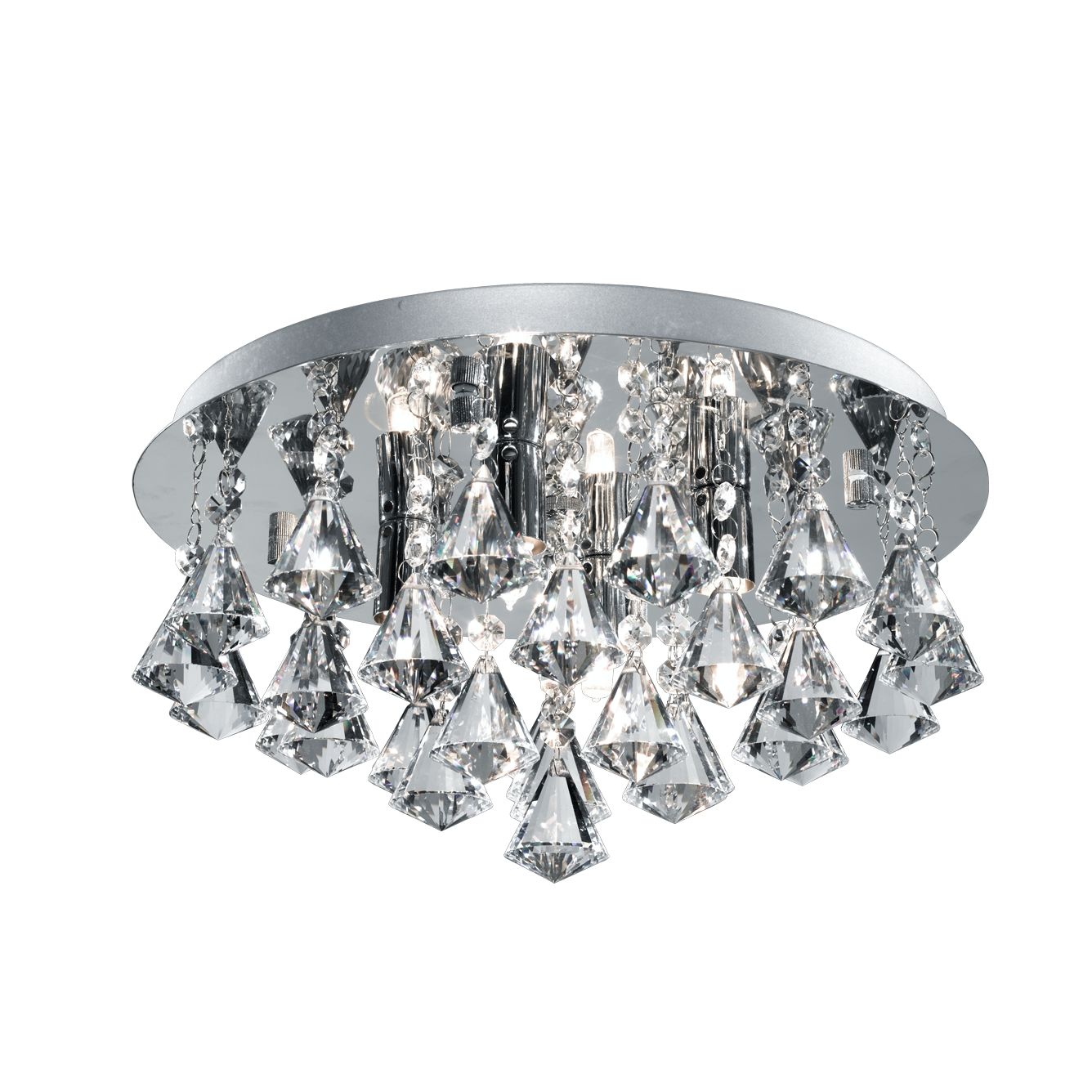 Hanna 4Lt Flush - Chrome Metal & Clear Crystal
