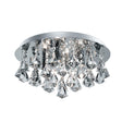 Hanna 4Lt Flush - Chrome Metal & Clear Crystal