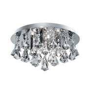 Hanna 4Lt Flush - Chrome Metal & Clear Crystal