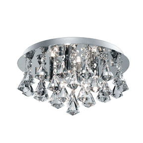 Hanna 4Lt Flush - Chrome Metal & Clear Crystal