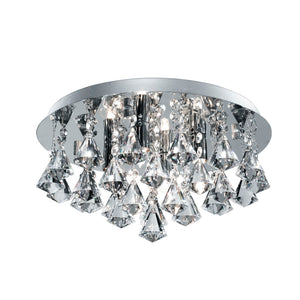Hanna 4Lt Flush - Chrome Metal & Clear Crystal