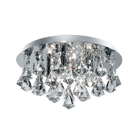 Hanna 4Lt Flush - Chrome Metal & Clear Crystal