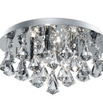 Searchlight Electric Hanna 4Lt Flush - Chrome Metal & Clear Crystal 2204-4CC