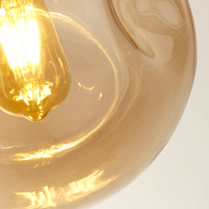 Searchlight Electric Punch 3Lt Bar Pendant- Black Metal & Champagne Punched Glass 22123-3BK