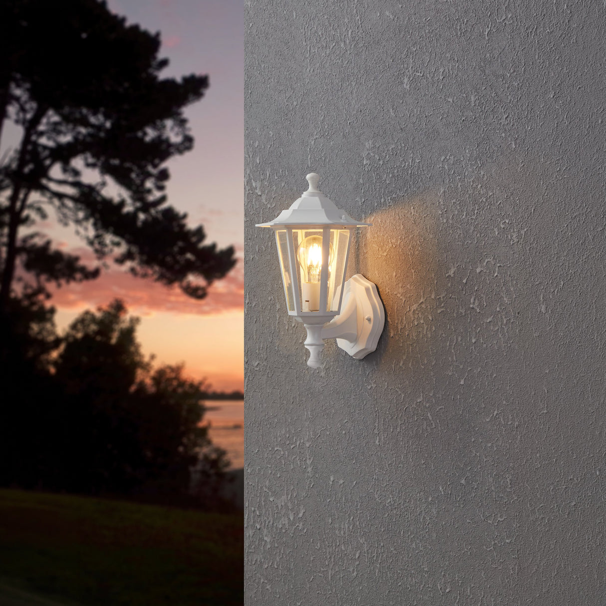 Eglo EU Laterna 5 Lantern-Style White Aluminium Outdoor Light