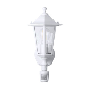 Eglo EU Laterna 5 Outdoor Wall Light White Traditional Lantern Style with Motion Sensor IP44 E27