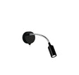 Flexy Wall Light - Chrome & Matt Black Metal