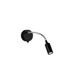 Flexy Wall Light - Chrome & Matt Black Metal