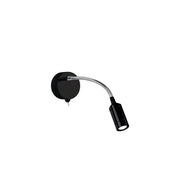 Flexy Wall Light - Chrome & Matt Black Metal