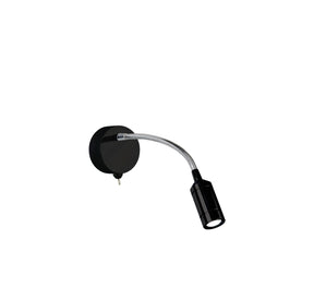 Flexy Wall Light - Chrome & Matt Black Metal