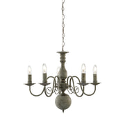 Greythorne 5Lt Pendant - Textured Grey Metal