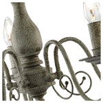 Searchlight Electric Greythorne 5Lt Pendant - Textured Grey Metal 2265-5GY