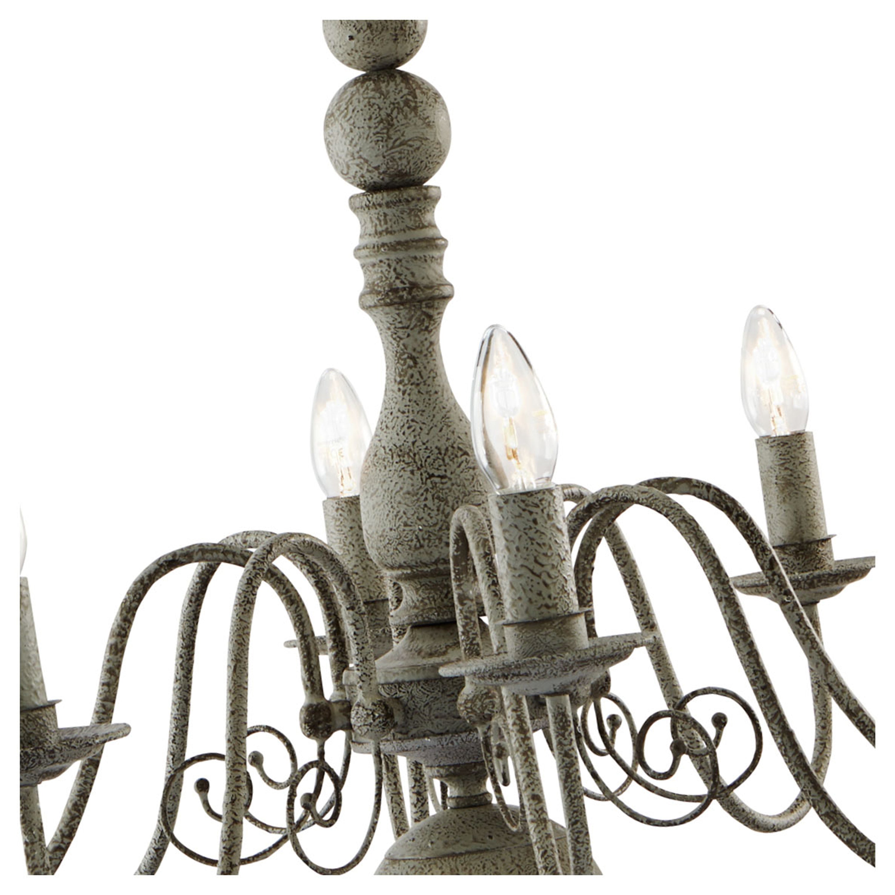 Searchlight Electric Greythorne 8Lt Pendant - Textured Grey Metal 2268-8GY