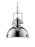 Louisiana Pendant  - Chrome Metal & Clear Lens
