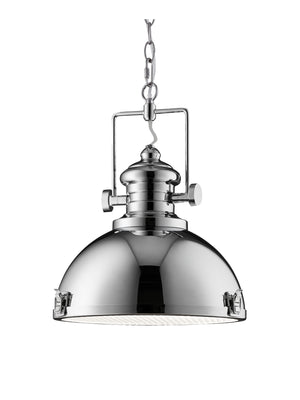 Louisiana Pendant  - Chrome Metal & Clear Lens
