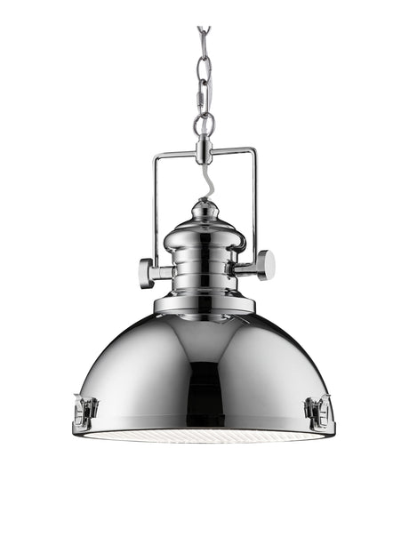 Louisiana Pendant  - Chrome Metal & Clear Lens