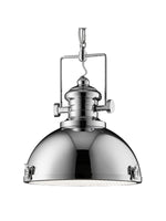 Searchlight Electric Louisiana Pendant  - Chrome Metal & Clear Lens 2297CC