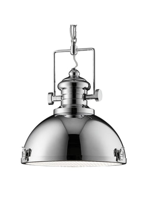 Searchlight Electric Louisiana Pendant  - Chrome Metal & Clear Lens 2297CC
