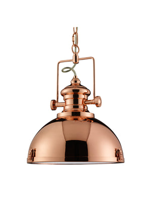 Louisiana Pendant  - Copper Metal & Clear Lens