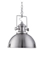 Louisiana Pendant  - Satin Silver Metal & Clear Lens