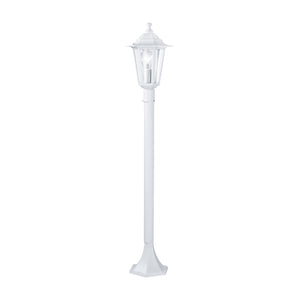 Eglo EU LATERNA?5 Outdoor Floor Light – Classic White Lantern Post, E27, IP44 Garden & Pathway Lighting