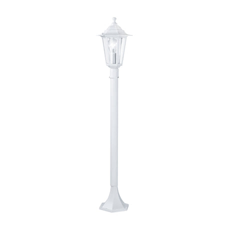 Eglo EU LATERNA?5 Outdoor Floor Light – Classic White Lantern Post, E27, IP44 Garden & Pathway Lighting