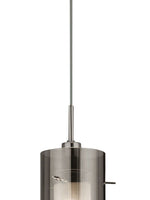 Searchlight Electric Duo II Pendant - Satin Silver & Smoked Glass 2301SM