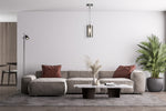 Searchlight Electric Duo II Pendant - Satin Silver & Smoked Glass 2301SM