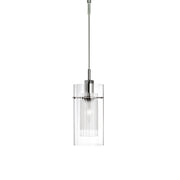 Duo I Pendant - Chrome & Double Glass