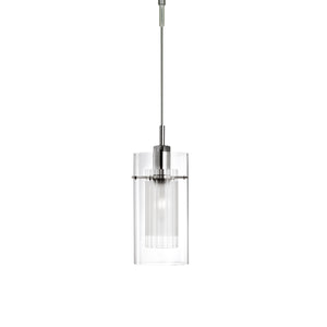 Duo I Pendant - Chrome & Double Glass
