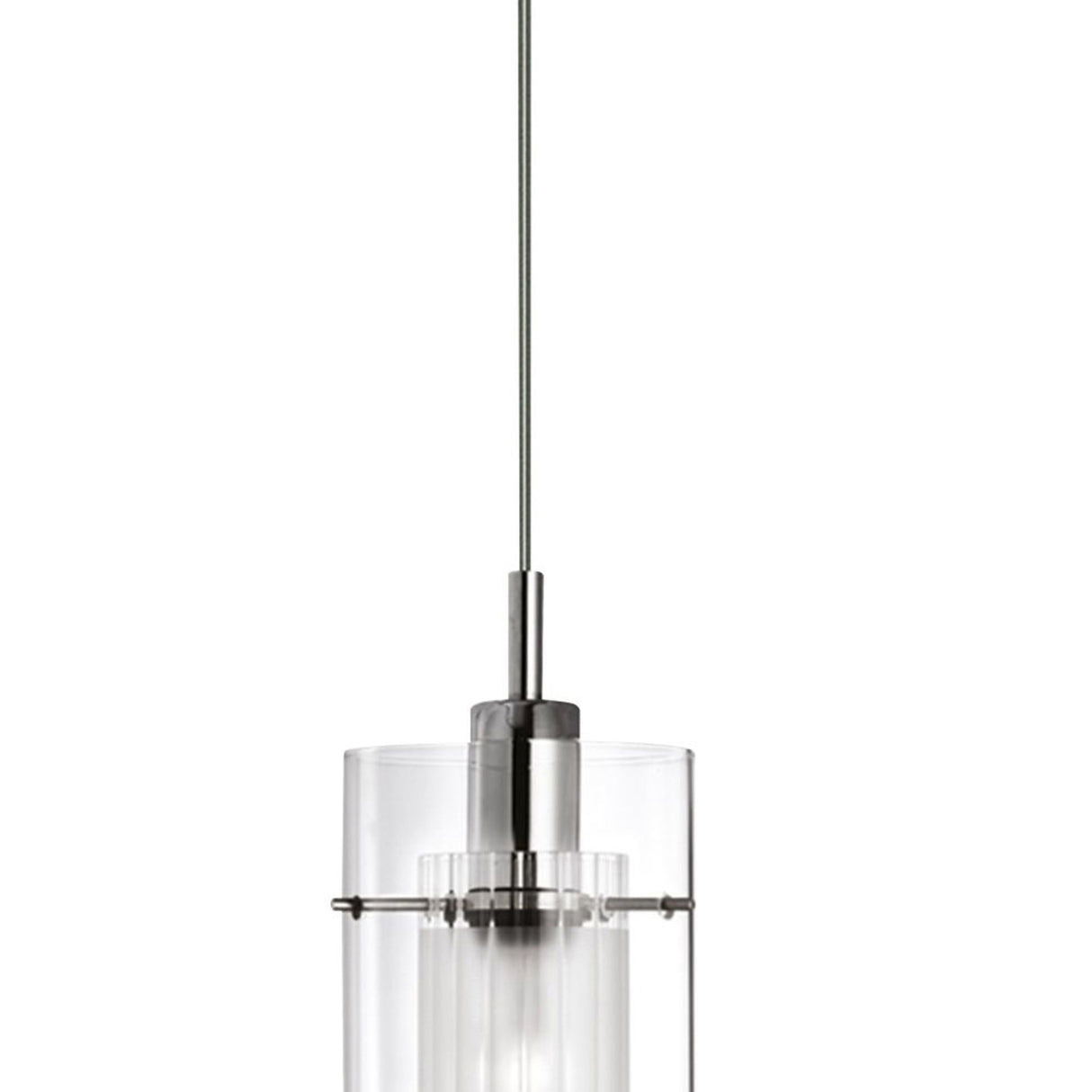 Searchlight Electric Duo I Pendant - Chrome & Double Glass 2301