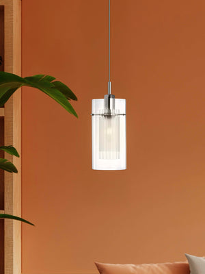 Searchlight Electric Duo I Pendant - Chrome & Double Glass 2301